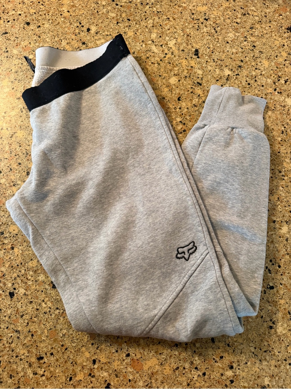 Fox Gray Jogger Sweatpants with Black Waistband